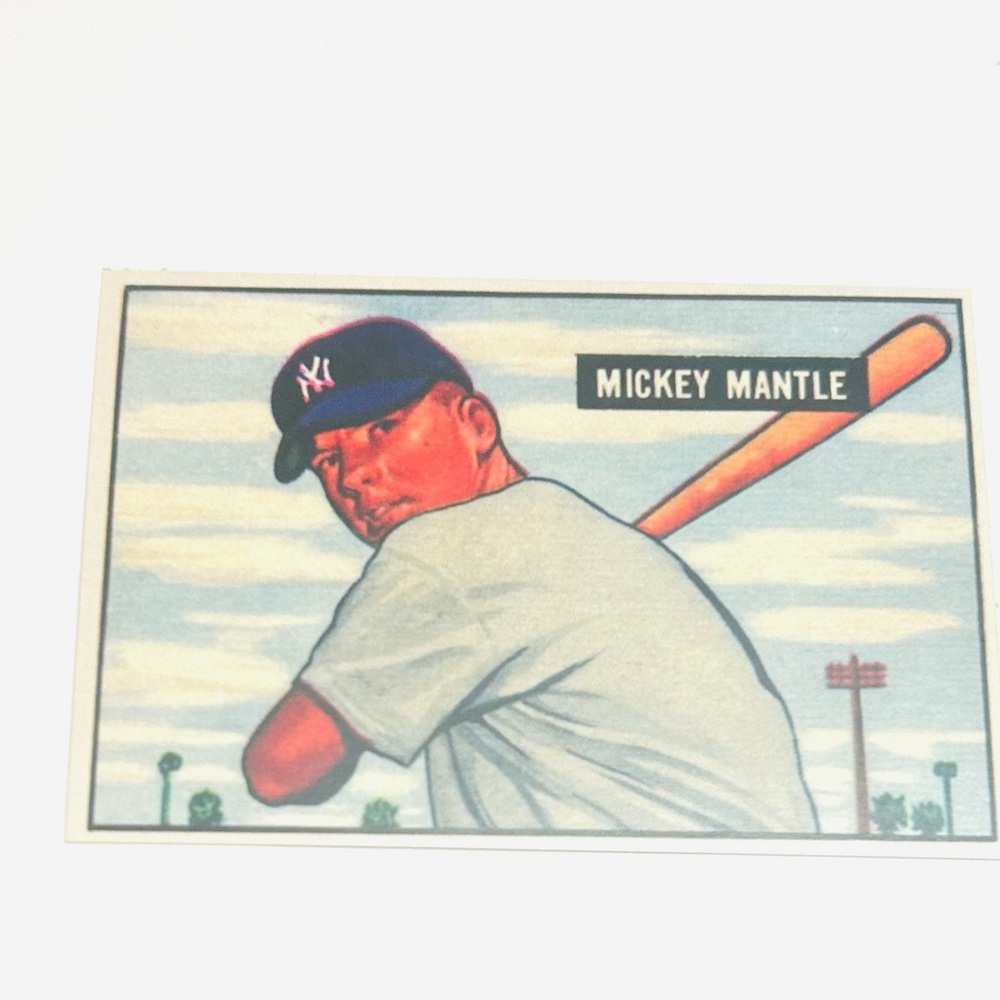 1951 MANTLE ROOKIE NOVELTY CARD. MICKEY MANTLE the Best Ever!! Card is MINT!!